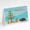 Caroline&#x27;s Treasures Black Rat Merry Christmas Greeting Cards and Envelopes Pack of 8